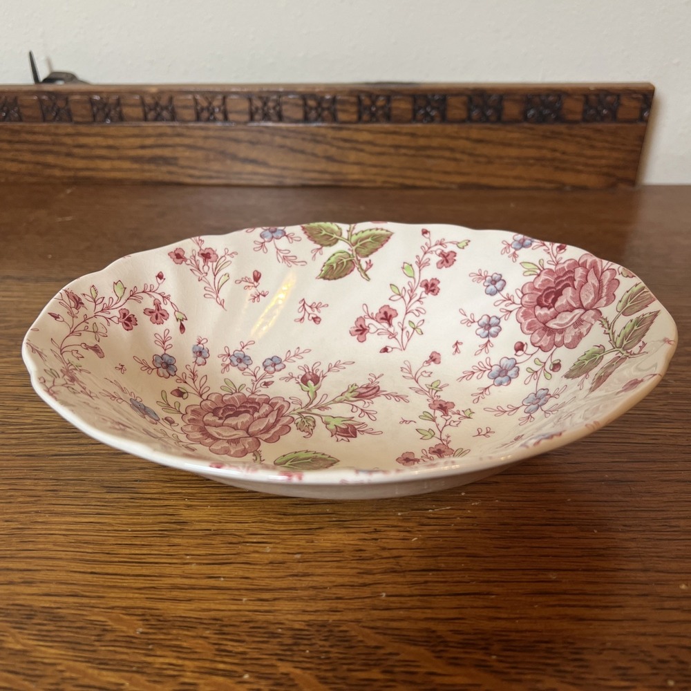 Johnson Bros. England Rose Chintz Pattern Oval Dish